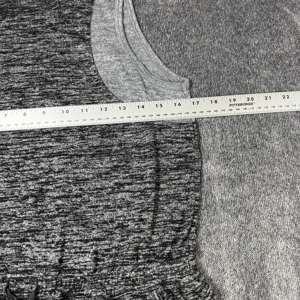 Lou & Grey Womens Size Small Dress Gray Heathered Drawstring Waist‎ Casual Comfy - Picture 5 of 11